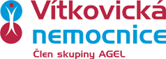 Modro červené logo Vítkovické Nemocnice